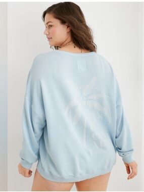 Aerie Summer Daze Let's Go Coconuts Sweatshirt L